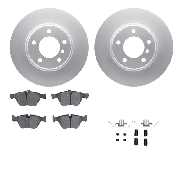 R1 Concepts WDTH1-31036 Brake Rotors - Carbon Coated W/ Euro Ceramic Pads & Hdw